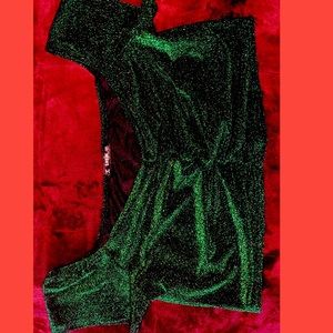 Sparkly green crop top
